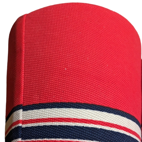 Debi Lilly Striped Basket Planter Pot Covers in Red, White, & Navy Blue Set of 3 - Picture 5 of 11